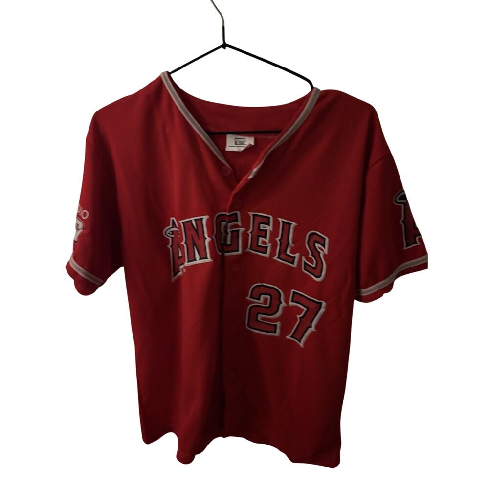 Red and white LA Angels jersey #27 Mike Trout Angels Youth XL